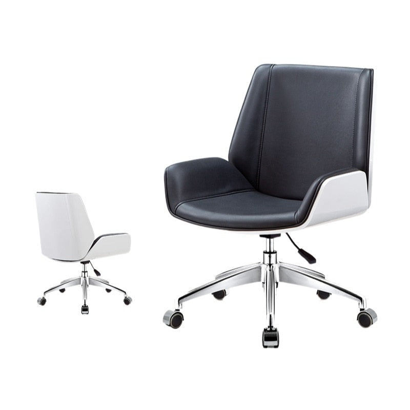 Skandi Mid-Back Bentwood Swivel Office Chair